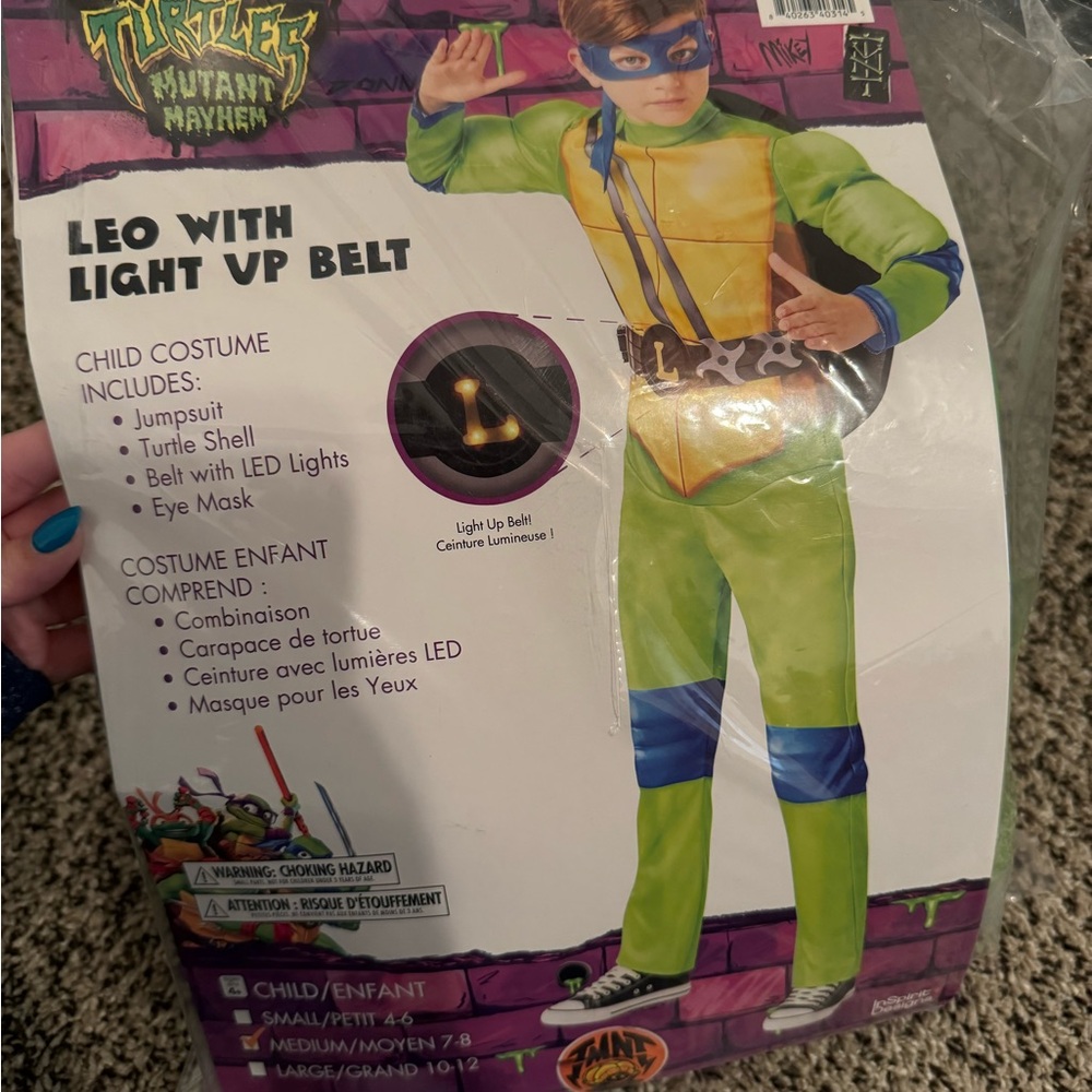 Teenage Mutant Ninja Turtle costume, kids 8-10